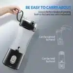 شیکر و آبمیوه گیری شارژی قابل حمل 380 میلی لیتر گرین لاین GNBLNDMPJBK - Image 6