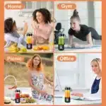 شیکر و آبمیوه گیری شارژی قابل حمل 380 میلی لیتر گرین لاین GNBLNDMPJBK - Image 5
