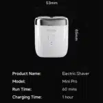ریش‌تراش شارژی مسافرتی ضدآب انچن Enchen Mini Pro - تصویر 3