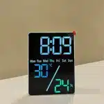 ساعت دیجیتال LED رومیزی مدل 5508 با نمایش دما و رطوبت - تصویر 5