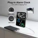 ساعت دیجیتال LED رومیزی مدل 5508 با نمایش دما و رطوبت - تصویر 8