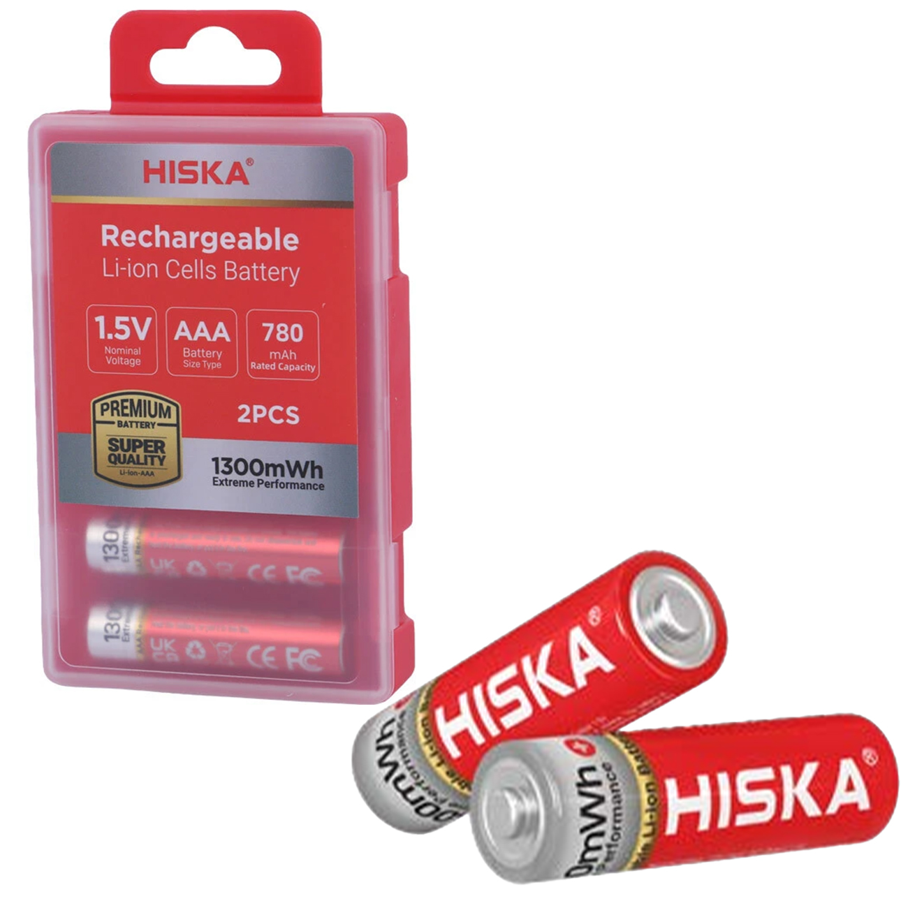 باتری نیم قلمی شارژی هیسکا HISKA مدل H15-AAA2 دو عددی باتری نیم قلمی شارژی هیسکا HISKA مدل H15-AAA2 دو عددی - Image 1