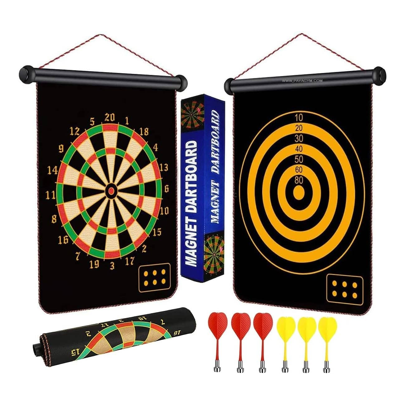 دارت مگنتی حرفه ای MAGNETIC DARTBOARD دو طرفه با 6 تیر مغناطیسی دارت مگنتی حرفه ای MAGNETIC DARTBOARD دو طرفه با 6 تیر مغناطیسی - Image 1