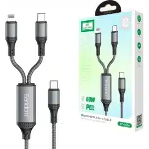 کابل شارژ چندکاره ارلدام EC-IC04 توان 60 وات 1.2 متر