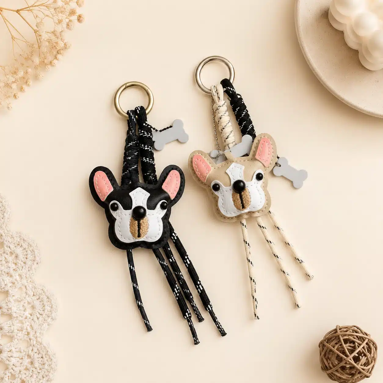Puffy Leather Bag Charm (1) چارم بگ چرمی پوفی - Image 1