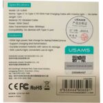 کابل سوپر فست شارژ تایپ سی به تایپ سی 100 وات 1.2 متری یوسامز US-SJ640 - تصویر 10