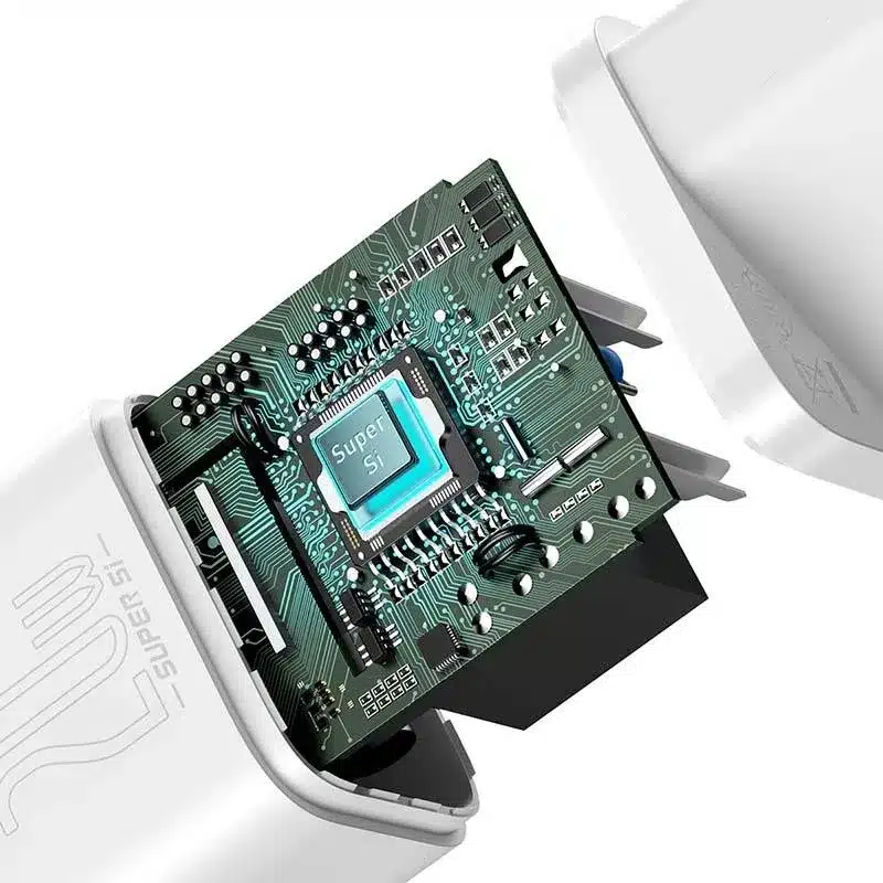 شارژر دیواری 20 وات باسئوس مدل Baseus Super Si Quick Charger 1C 20W CCSUP-B02 1 Baseus Super Si Quick Charger 1C 20W (white) CCSUP-B02
