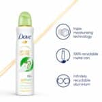 اسپری دئودورانت ضد تعریق زنانه داو Dove مدل Go Fresh حجم 250ml - Image 3