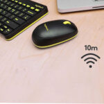 کیبورد و ماوس بی سیم لاجیتک logitech مدل MK240 سفید و قرمز روشن - تصویر 4