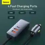 شارژر فندکی 120 وات باسئوس مدل Baseus Share Together PPS Multi-Por 2U+2C - Image 3