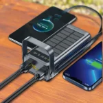 پاوربانک ۳۰۰۰۰ میلی‌آمپرساعت گرین لاین مدل Green Lion Solar X 30000mAh Power Bank PD 20W Black - تصویر 4