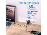 شارژر دیواری سریع سه پورت و کابل تایپ سی بیسوس Baseus CCGaN65E5 GaN5 Pro 65W Charger - تصویر 4
