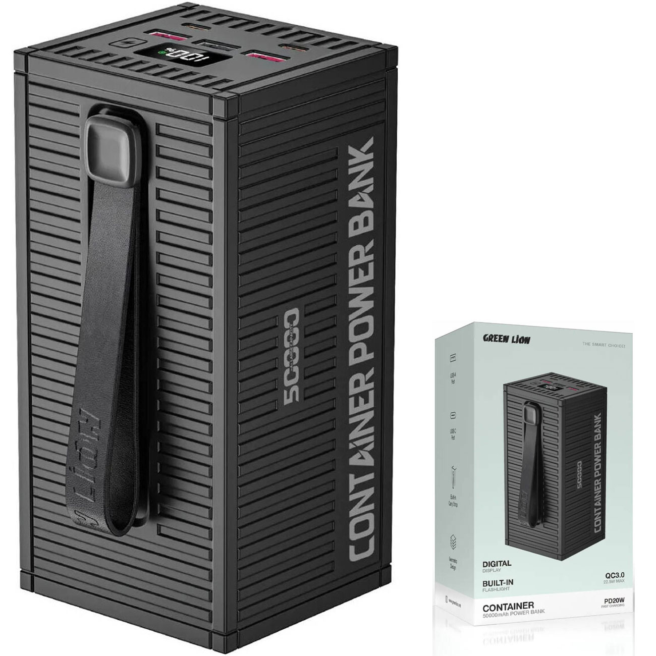 پاور بانک 50000 گرین لاین Green Lion مدل GL-PX63 توان 22.5 وات پاور بانک 50000 گرین لاین Green Lion مدل GL-PX63 توان 22.5 وات - تصویر 1