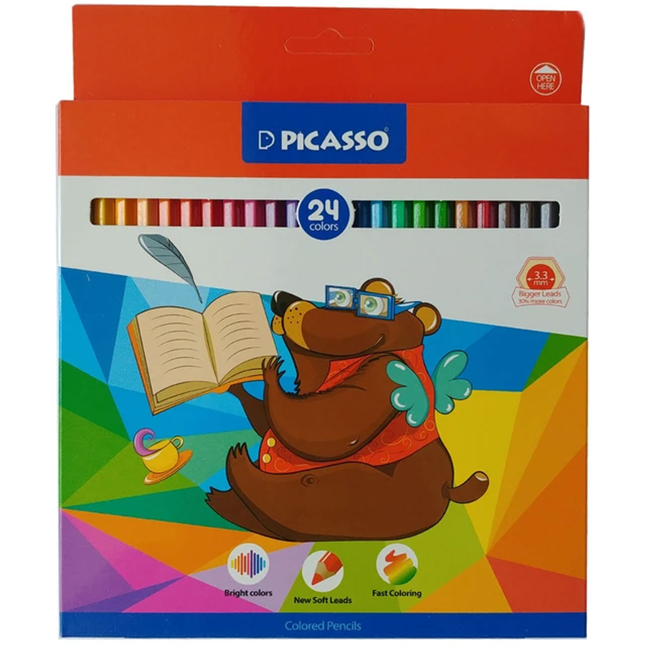 مداد رنگی 24 رنگ پیکاسو Picasso مدل GOL-24-C طرح موش و تمساح مداد رنگی 24 رنگ پیکاسو Picasso مدل GOL-24-C طرح موش و تمساح - تصویر 1