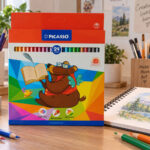 مداد رنگی 24 رنگ پیکاسو Picasso مدل GOL-24-C طرح موش و تمساح - تصویر 2