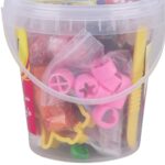 خمیر بازی سطلی 10 رنگ لوکی Looky کد 6010 همراه ابزار - Image 5