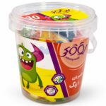 خمیر بازی سطلی 10 رنگ لوکی Looky کد 6010 همراه ابزار - Image 3