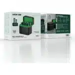 داک شارژ باتری قلمی و نیم قلمی گرین لاین GNRB4A43APBK همراه 8 عدد باتری - تصویر 6
