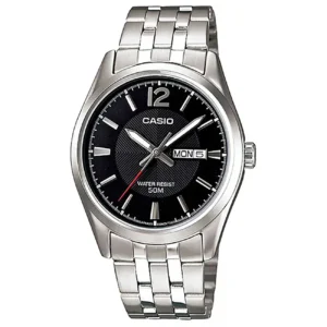 ساعت مچی مردانه کاسیو Casio مدل MTP-1335D-1A با بند استیل و صفحه مشکی