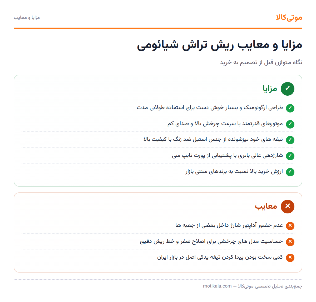 راهنمای خرید بهترین ریش تراش شیائومی؛ کدوم مدل واقعاً به دردت میخوره؟ 2 مزایا و معایب ریش تراش شیائومی