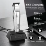 ماشین اصلاح سر و صورت کمی Kemei مدل KM-3023-702 شارژی - تصویر 7