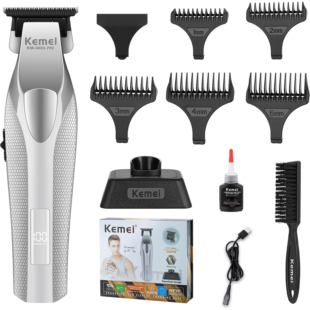 ماشین اصلاح سر و صورت کمی Kemei مدل KM-3023-702 شارژی ماشین اصلاح سر و صورت کمی Kemei مدل KM-3023-702 شارژی - تصویر 1