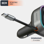 شارژر فندکی و فرستنده FM پورودو Porodo مدل PDFWCH069DG توان 65 وات - تصویر 3