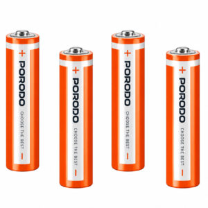 باتری نیم قلمی قابل شارژ پورودو Porodo مدل PDAAA8RB بسته 4 عددی
