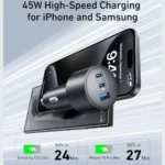 شارژر فندکی  انکر Anker مدل B2737HA1 دارای 3 پورت و توان 167.5 وات - تصویر 2