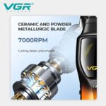 ماشین اصلاح و خط زن موی سر و ریش وی جی آر VGR مدل V-187 با تیغه سرامیکی - تصویر 6