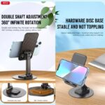 هولدر رومیزی موبایل و تبلت تاشو چرخشی ایکس او XO-C108 FOLDABLE DESKTOP PHONE STAND - تصویر 11